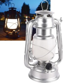 LED Camping Laterne CT-CL Silver ØxH 12x23,5cm 4x...