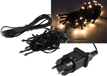 LED Aussen-Lichterkette CT-ALK040 4m warmweiß Kabel...
