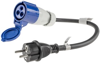 CEE auf Schutzkontakt-Stecker 0,35m 230V Adapter für...