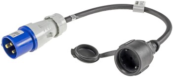CEE auf Schutzkontakt-Kupplung 0,35m 230V Adapter...