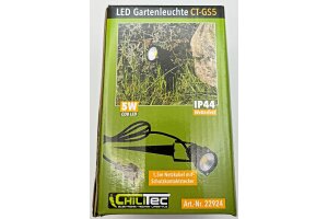 LED Gartenleuchte CT-GS5 5W IP44 230V 1,5m Kabel+Erdspieß warmweiß