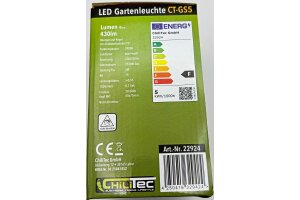 LED Gartenleuchte CT-GS5 5W IP44 230V 1,5m Kabel+Erdspieß warmweiß