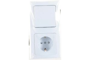 DELPHI Set Steckd+WS+Rahmen 250V~/ 16A Steckanschluss weiß