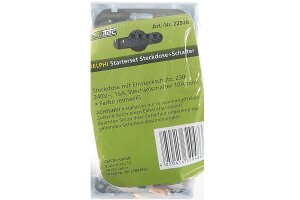 DELPHI Set Steckd+WS+Rahmen 250V~/ 16A Steckanschluss weiß