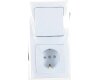 DELPHI Set Steckd+WS+Rahmen 250V~/ 16A Steckanschluss weiß
