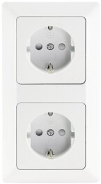 MILOS Set 2 Steckdosen+ 2-fach Rahmen 250V~/ 16A...