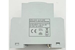 Schutzkontakt-Steckdose für Hutschiene mit LED 230V 16A VDE