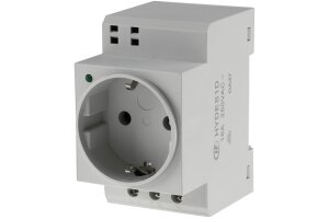 Schutzkontakt-Steckdose für Hutschiene mit LED 230V 16A VDE
