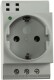 Schutzkontakt-Steckdose für Hutschiene mit LED 230V 16A VDE