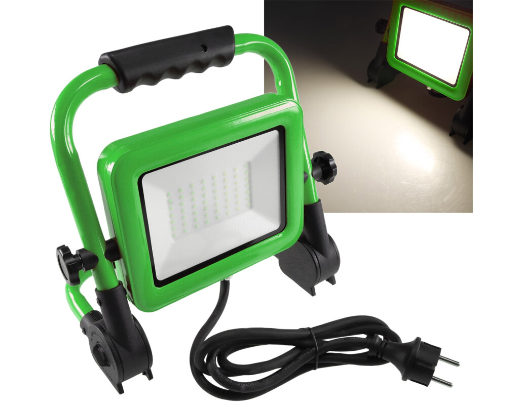 LED-Baustrahler CTS-50W V4 1,5m Kabel 50W IP44 4350lm 4000K mit Stände