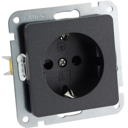 MILOS Schutzkontakt-Steckdose Anthrazit 250V~/ 16A OHNE...