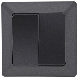 MILOS Serien-Schalter 2-fach Anthrazit 250V~/ 10A inkl....