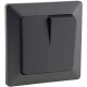 MILOS Serien-Schalter 2-fach Anthrazit 250V~/ 10A inkl. Rahmen UP