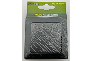 MILOS Kreuzschalter Anthrazit 250V~/ 10A inkl. Rahmen UP