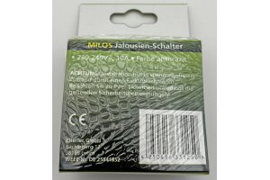 MILOS Jalousien-Steuerung Hoch/Runter Taster inkl. Rahmen UP anthrazit
