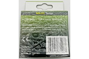 MILOS Taster Anthrazit 0-250V~/ 10A inkl. Rahmen UP