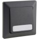 MILOS Taster mit Namensschild Anthrazit 0-250V~/ 10A inkl. Rahmen UP