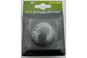 MILOS Dimmer für LED Lampen Anthrazit 250V~/ 3-60W inkl. Rahmen UP