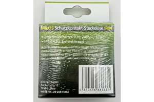 MILOS Schutzkontakt-Steckdose IP44 250V~/ 16A inkl. Rahmen UP Anthrazit