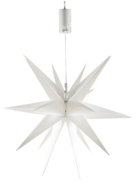 Großer 3D Weihnachtsstern weiß 56cm 72...