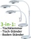 Lupenleuchte 3 Dioptrien CT-LL 67 3in1 5/10W 800lm 6400K Standfuss + Klemme