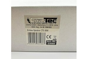 Einbaulautsprecher CTE-30W  2-Wege 80W 8Ohm 234x67mm Rund weiß