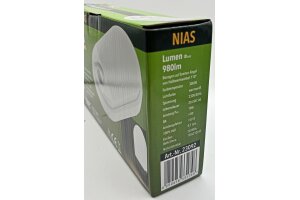 LED Wandleuchte NIAS IP54 3000K 10W 980lm 140° Bewegungsmelder