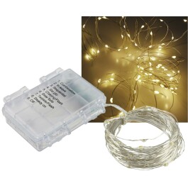 LED Batterie-Lichterkette SilverWire80 80 micro LEDs 8m...