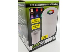 LED Akku-Tischleuchte mit Touch-Funktion Höhe 113mm Warmweiß + RGB