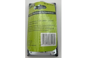 MILOS Set 2 Steckdo.+ 2-fach Rahmen 250V~/ 16A Steckanschluss Anthrazit