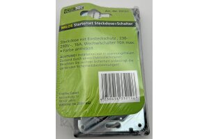 MILOS Set Steckd+WS+Rahmen 250V~/ 16A Steckanschluss Anthrazit