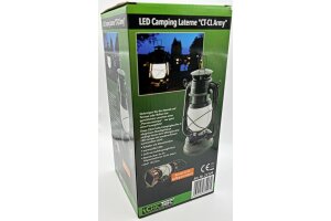 LED Camping Laterne CT-CL Army ØxH 12x23,5cm 4x AA warmweiß dimmbar