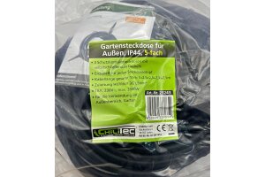 Gartensteckdose für Außen IP44 5-fach Einzelsteckdosen 5+2,5+2,5+2,5+2,5m