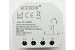 MILOS WiFi Unterputz Schalter + Dimmer Android + iOS- App,Alexa/Google tauglich