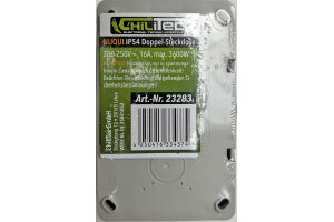 NUQUI Feuchtraum Doppel-Steckdose horiz. IP54 Aufputz 250V~/ 16A
