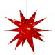 Großer 3D Weihnachtsstern rot 56cm 72 warmweiße LEDs Batteriebetrieb