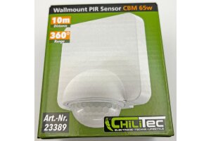 Aufputz-Bewegungsmelder CBM 65 360° max. 10m Detektion IP65 weiß