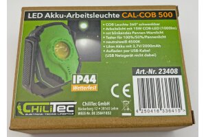 LED Akku-Arbeitsleuchte CAL COB 500 LiIon Akku Magnethalter 15W 1000lm