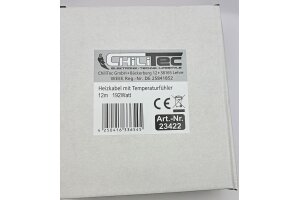 Heizkabel mit Temperaturfühler 12m 192Watt Frostschutz für Wasserleitungen