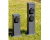 Steckdosensäule 4-fach IP44 Anthrazit 250V~/ 16A 13x13x40cm