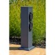 Steckdosensäule 4-fach IP44 Anthrazit 250V~/ 16A 13x13x40cm