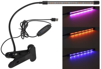 LED Pflanzenlampe CT-PFL Rot+Blau 1-fach Klemmhalter...