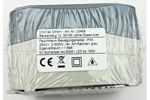 NUQUI Feuchtraum PIR Bewegungsmelder 120° bis 6m  250V~ 2-500W IP54