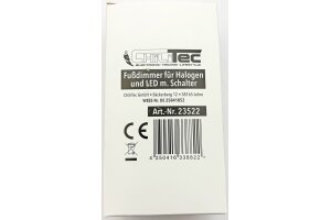 Fußdimmer für Halogen und LED m.Schalter 230V...