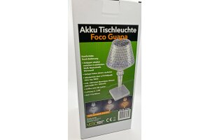 LED Akku-Tischleuchte Foco Guapa Li-Akku Weiß & Warmweiß ØxH 11x26cm