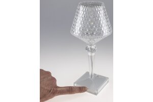 LED Akku-Tischleuchte Foco Guapa Li-Akku Weiß & Warmweiß ØxH 11x26cm