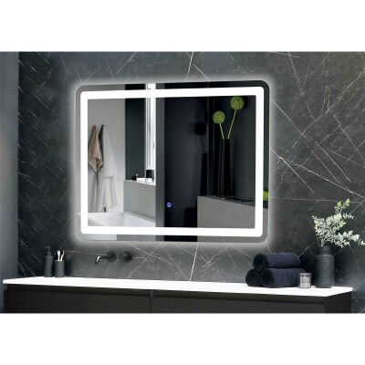 LED Spiegel Espelho Q70 70x50cm 230V 23W 1750lm 4000K Touchschalter