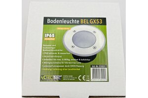 Bodenleuchte BEL GX53 XXL  Rund ØxT 14x7cm IP65 Extra breiter Rahmen