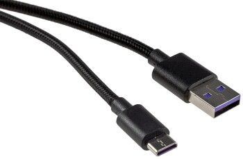 USB-Kabel USB-A auf USB-C 1,0m Stecker/Stecker 5-12V max...