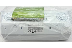 2-fach Steckdosenblock USB-A+C weiß 250V~/ 16A Aufbaumontage USB 3,1A PD